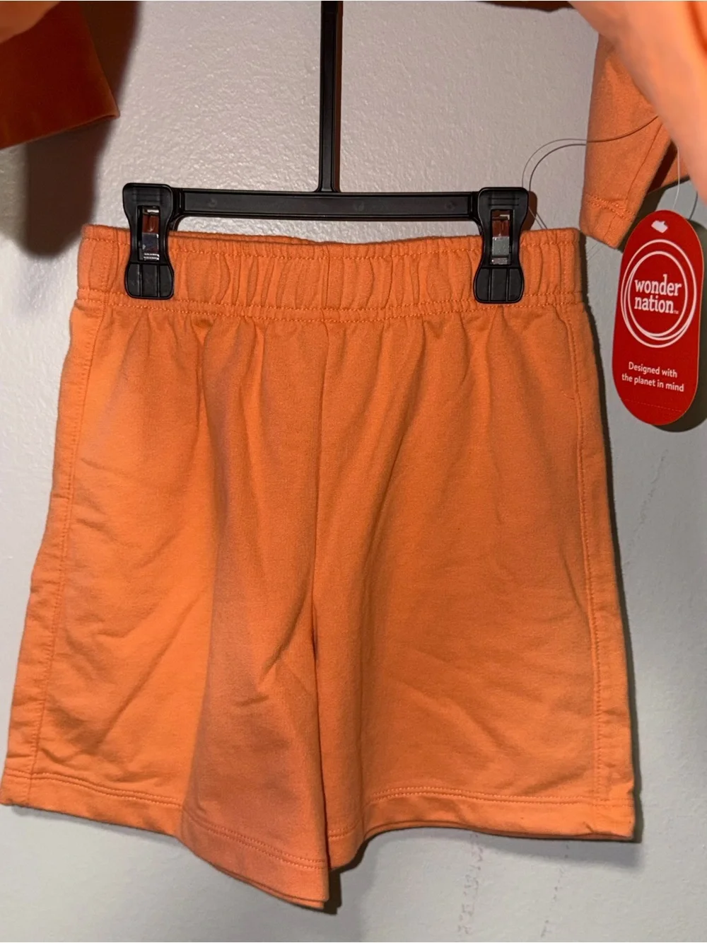 wonder nation Orange Kids Matching Tee & Shorts Set